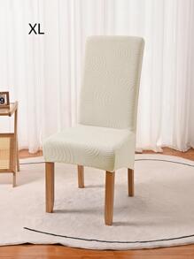 1pc Stretch Jacquard Waterproof Chair Cover, Fingerprint Floral Design, For Bedroom Living Room, Anti-Dirty Anti-Cat Scratch