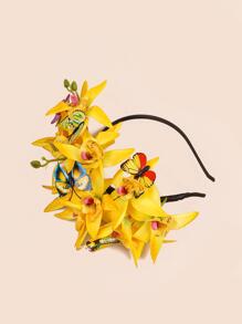 花朵裝飾髮箍 - 彩色 - 查看 5