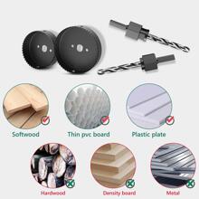 HYCHIKA Hole Saw Set With Case, 19 Pieces Hole Saw Bit With 3/4-5inch Saw Blades, 2 Mandrels,2 Drill Bits,1 Installation Plate,1 Hex Key, Hole Saw Kit For Soft Wood, Plywood, Drywall, PVC