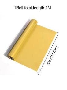 1 Roll Htv Heat Transfer Vinyl Lettering Film For Clothing - Gold - View 2