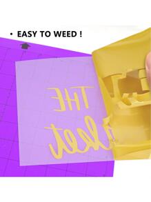 1 Roll Htv Heat Transfer Vinyl Lettering Film For Clothing - Gold - View 5