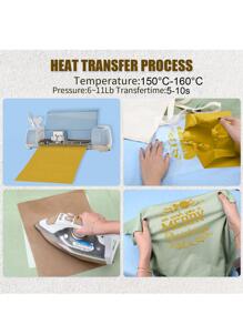 1 Roll Htv Heat Transfer Vinyl Lettering Film For Clothing - Gold - View 8