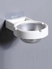 1pc Wall Mounted Ashtray - White - View 1