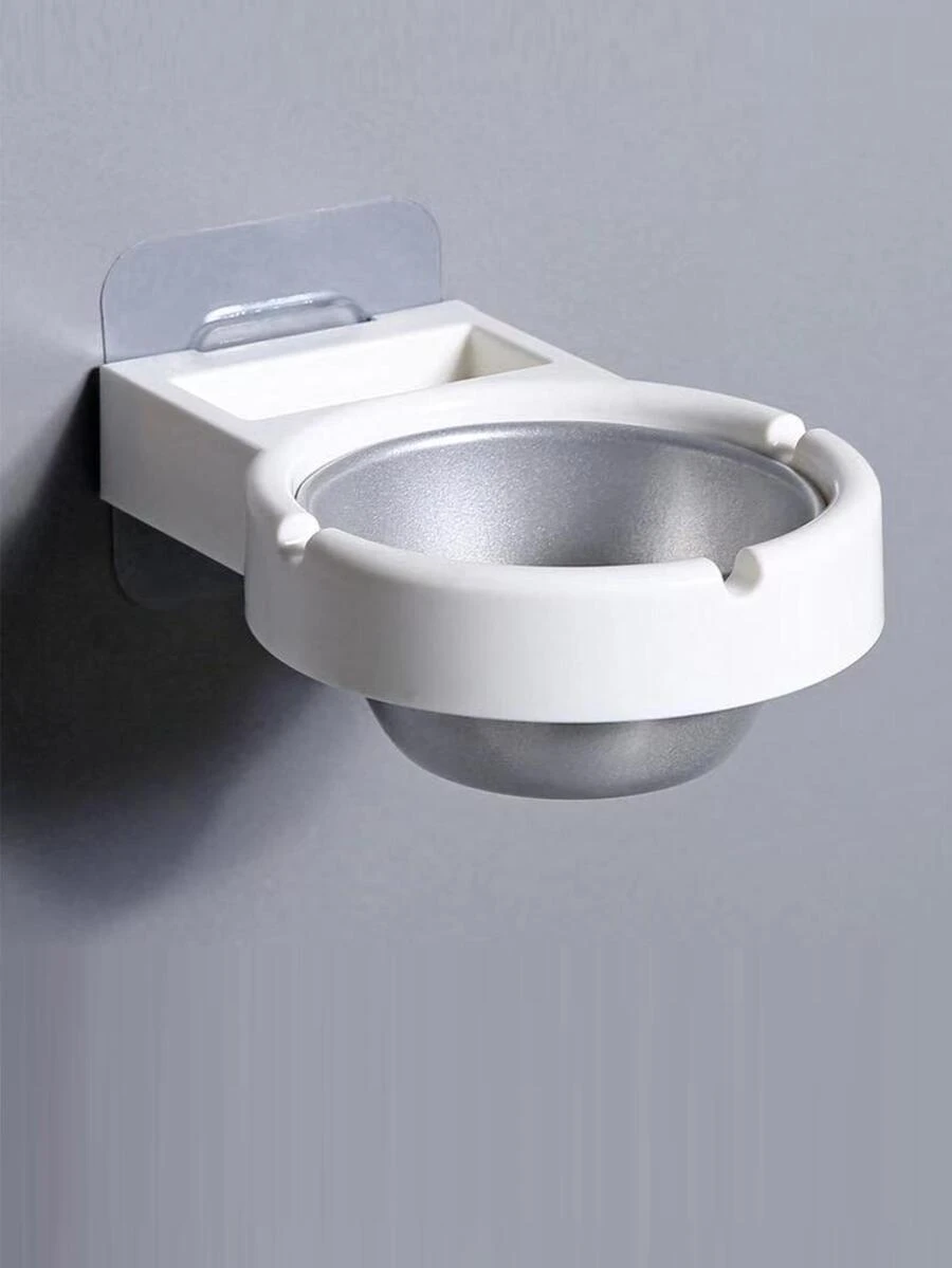 1pc Wall Mounted Ashtray - White - View 1