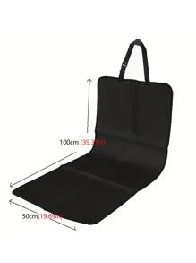 1pc Solid Color Fabric Car Pet Anti-scratch Anti-dirty Cushion - Black - View 2