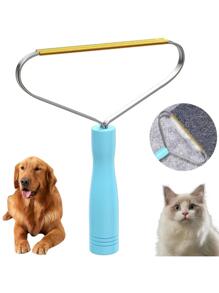 Double Sided Manual Hair Remover - Blue - View 2