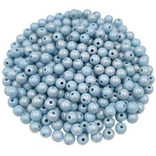 100 chiếc Phụ kiện trang sức tự làm hạt 6 mm - Màu xanh nhạt - Xem 1