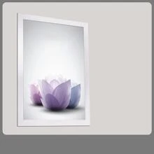 1 khung áp phích màu trơn - Bạc - Xem 3