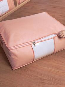 WHICHLIFE 1pc Plain Quilt Storage Bag Decorations Decor Festival Decor Room Decor Home Decor Bed Room Decor Bedroom, Organizer, Home Storage, For White T-Shirt Women, Black Pants Women, Ladies Winter Clothes, Dress, Winter Clothes For Ladies, Elegant Woman Dresses, White Shirt For Ladies, Long Sleeve, White Jumpsuit For Women, Spring Dresses For Women, Spring Outfits For Women, Spring, Spring Clothes, Minimalist, Summer Tops Storage - Coral Pink - View 2