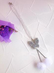 水鑽蝴蝶設計汽車掛飾 - 彩色 - 查看 3