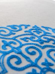 1入組3D刺繡窗戶窗簾 - 藍白色 - 查看 6
