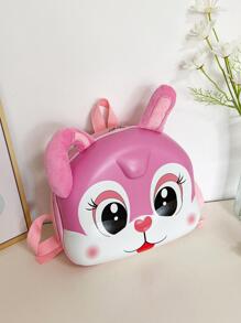 Niños Bolsa creativa con diseño de conejo cremallera dulce - Rosa - Ver 3