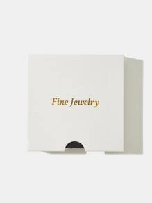 1入組時尚純銀星形裝飾開口戒指適合女士適合夏天 - 銀色 - 查看 6