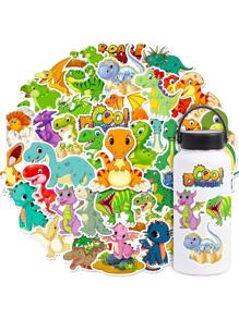 50入組恐龍貼紙,可愛防水卡通貼紙適合兒童,可用於文具、行李、教學獎勵 - 彩色 - 查看 6