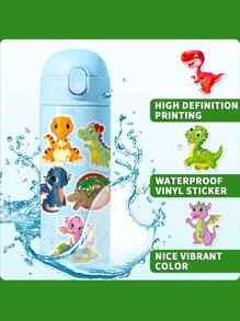 50入組恐龍貼紙,可愛防水卡通貼紙適合兒童,可用於文具、行李、教學獎勵 - 彩色 - 查看 4