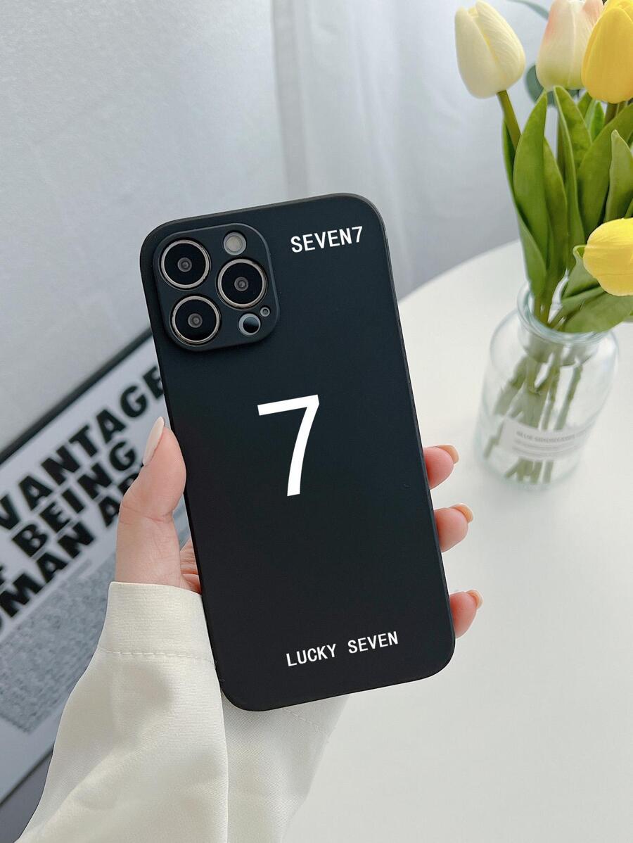 Letter Graphic Phone Case - Multicolor - View 1