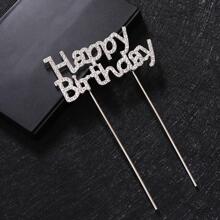 Decoración para tarta de cumpleaños (Plateado)