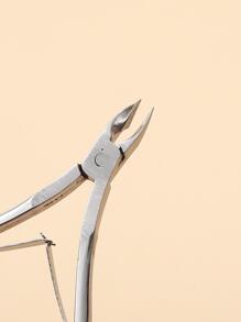 不锈钢银色指甲角质层钳指甲角质层去除剪刀，美甲设计修甲修脚工具指甲清洁产品 - 銀色 - 查看 5