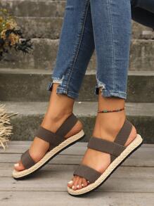 2023新款女士時尚休閒平底鞋,多用途和流行夏天涼鞋 - 墨綠色 - 查看 1