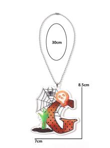 1 Peça Decoração Suspensa de Letra Gráfica Acrílica de Halloween, Decoração Doméstica, Decoração de Quarto, Decoração de Parede