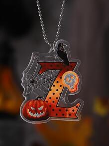 1 Peça Decoração Suspensa de Letra Gráfica Acrílica de Halloween, Decoração Doméstica, Decoração de Quarto, Decoração de Parede
