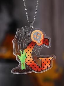 1 Peça Decoração Suspensa de Letra Gráfica Acrílica de Halloween, Decoração Doméstica, Decoração de Quarto, Decoração de Parede