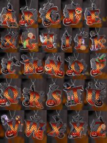 1 Peça Decoração Suspensa de Letra Gráfica Acrílica de Halloween, Decoração Doméstica, Decoração de Quarto, Decoração de Parede