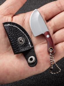 1入組不銹鋼迷你刀 - 紅木色 - 查看 1