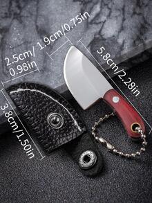 1入組不銹鋼迷你刀 - 紅木色 - 查看 3