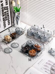 1 pieza Bandeja de frutas para la mesa de centro de la sala de estar, cesta de frutas, caja para frutas secas, decoración de cocina, regalo de Navidad - Gris Claro - Ver 2
