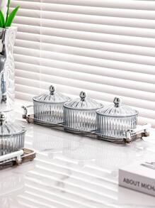 1 pieza Bandeja de frutas para la mesa de centro de la sala de estar, cesta de frutas, caja para frutas secas, decoración de cocina, regalo de Navidad - Gris Claro - Ver 5