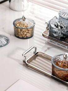 1 pieza Bandeja de frutas para la mesa de centro de la sala de estar, cesta de frutas, caja para frutas secas, decoración de cocina, regalo de Navidad - Gris Claro - Ver 6