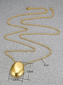 MONALLY 1 件 18K 镀金珠子吊坠项链，不锈钢毛衣链珠宝礼物，适合送给母亲/姐妹，日常佩戴