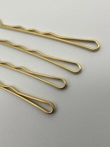 50入組5cm女士波浪形不留痕跡隱形髮夾,適合所有場合 - 金色 - 查看 3