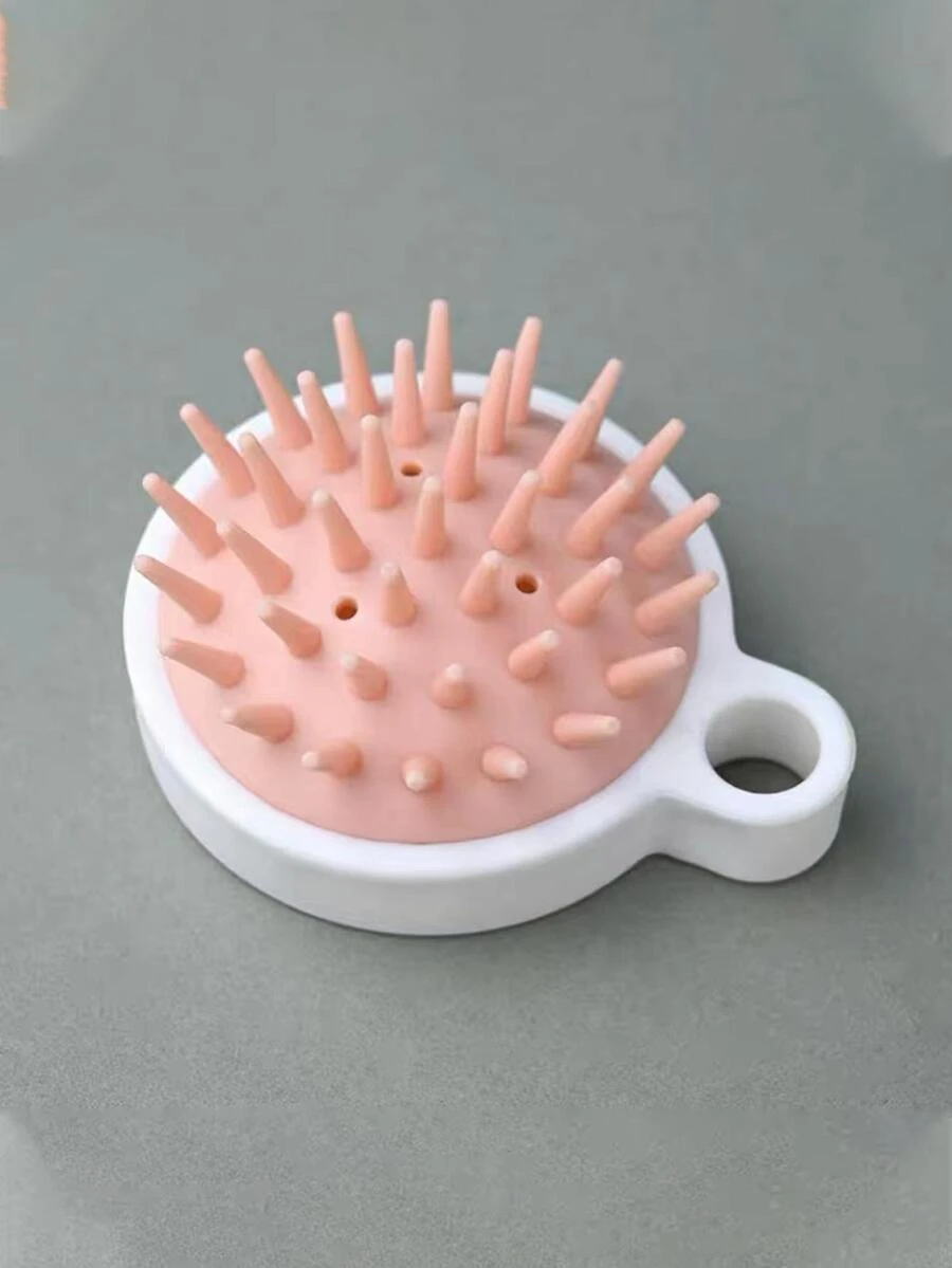 1入組日式矽膠頭髮洗滌刷 - 粉色 - 查看 1