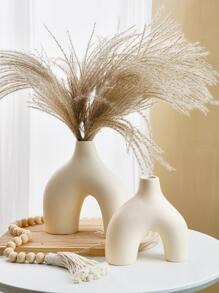 1 件实心 ABS 花瓶、家居装饰、花瓶、餐桌装饰 - 米色 - 查看 7