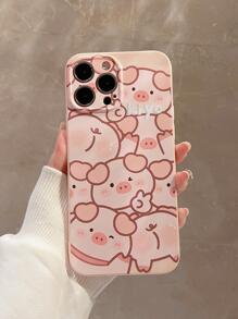 Vỏ điện thoại họa tiết lợn hoạt hình - Nhiều màu - Xem 5