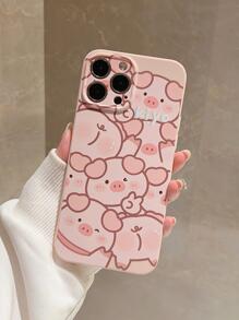 Vỏ điện thoại họa tiết lợn hoạt hình - Nhiều màu - Xem 3