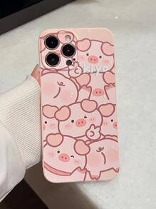 Vỏ điện thoại họa tiết lợn hoạt hình - Nhiều màu - Xem 1