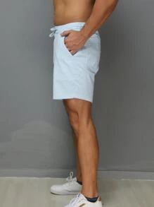 Men Shorts - 淺藍色 - 查看 4