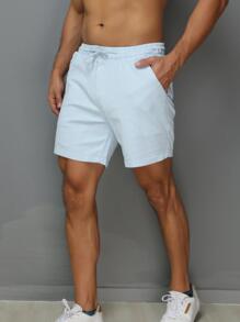 Men Shorts - 淺藍色 - 查看 5