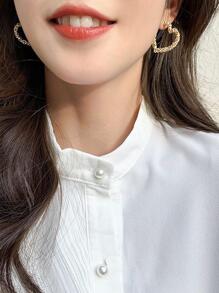 Hoa tai thiết kế trái tim - Vàng - Xem 2