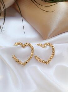 Hoa tai thiết kế trái tim - Vàng - Xem 1