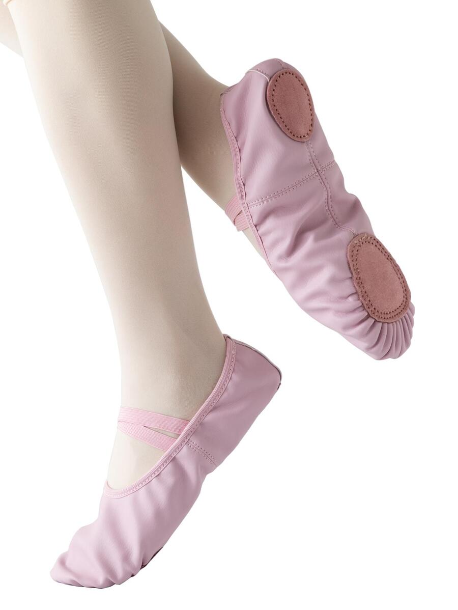 Linodes PU Leather Ballet Shoes/Ballet Slippers/Dance Shoes (Toddler/Little/Big Kid/Women) - Hồng - Xem 1