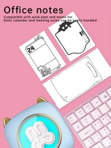 7色呼吸燈迷你可愛便攜式無綫打印機 - 藍色 - 查看 6