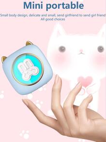 7色呼吸燈迷你可愛便攜式無綫打印機 - 藍色 - 查看 7