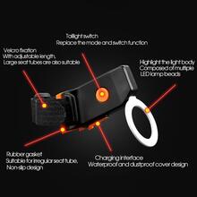 1 pieza Luz trasera de bicicleta LED - Rojo - Ver 7