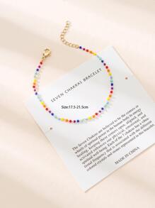 1入組7瑜伽天然石頭手環適合女士 - 彩色 - 查看 3