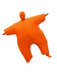1套無臉人充氣服裝（頭套+手套+充氣服裝+腳套）,適用於有趣的派對、萬聖節、聖誕節或狂歡節表演 - 橘色 - 查看 5