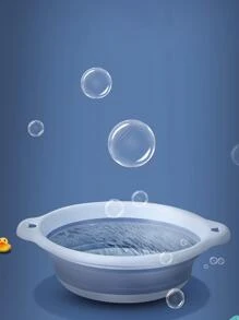 1入組粉色的塑膠可折疊臉部盆